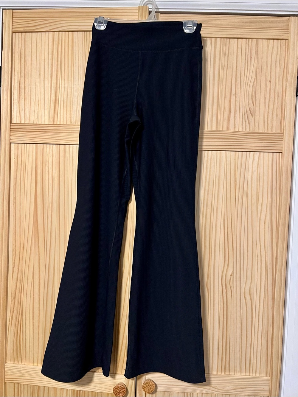 Black Flare Knit Leggings